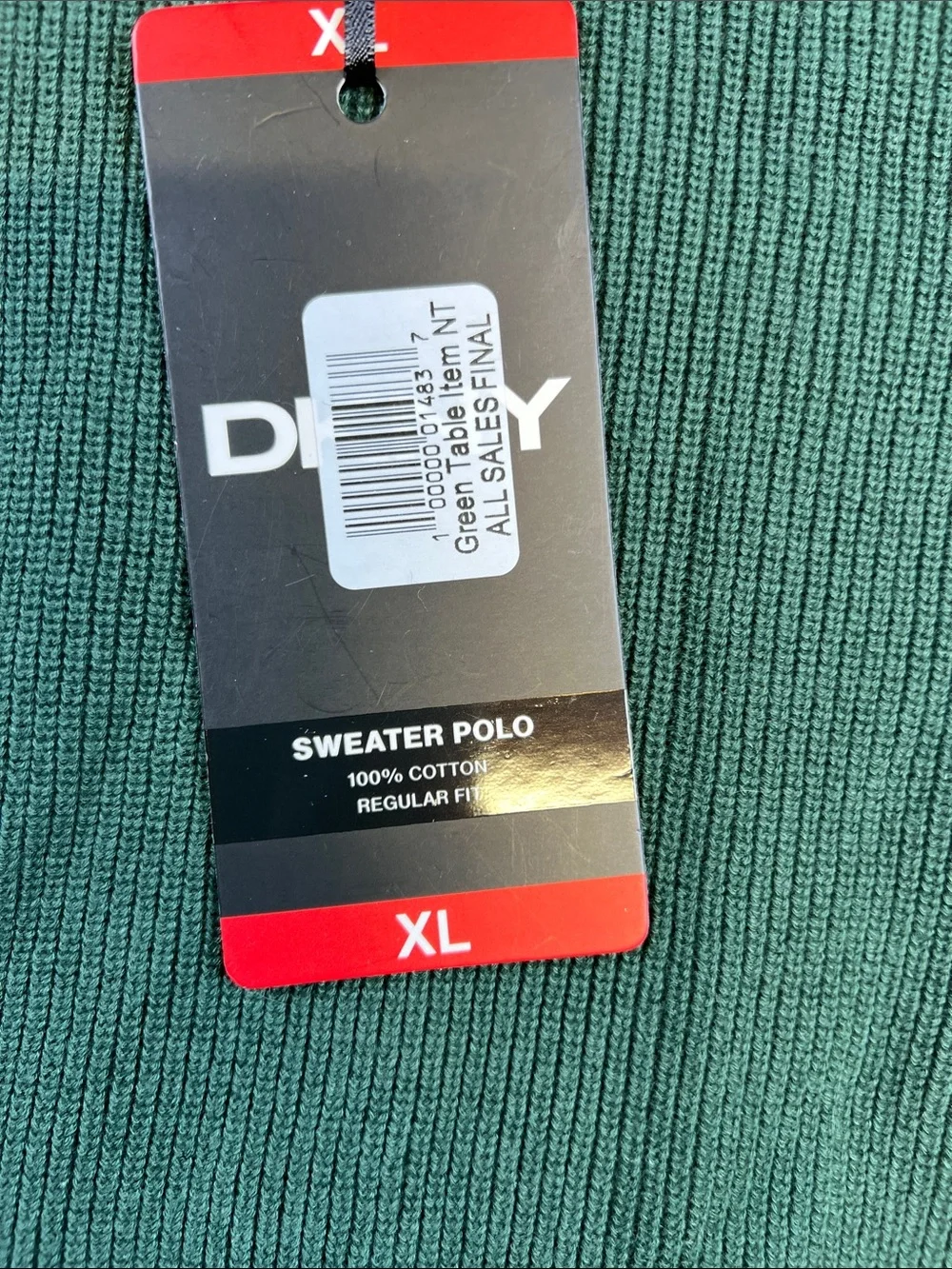 DKNY dark green Short-Sleeve Knit Polo